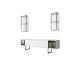 HANAH HOME TV polica Gold Line White Black - 172757