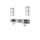 HANAH HOME TV polica Gold Line White Black - 172757