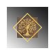 WALLXPERT Zidna dekoracija Tree v2 Gold - 172888