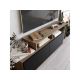 HANAH HOME TV polica Nexera Walnut Black - 172943