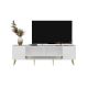 HANAH HOME TV polica Detas White Gold - 172980
