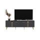 HANAH HOME TV polica Detas Anthracite Gold - 172983-1