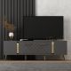 HANAH HOME TV polica Detas Anthracite Gold - 172983-1