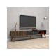HANAH HOME TV polica Milan Walnut Black - 173004