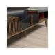 HANAH HOME TV polica Milan Walnut Black - 173004