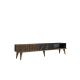 HANAH HOME TV polica Milan Walnut Black - 173004