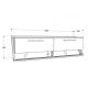 HANAH HOME TV polica Astrid White Walnut - 173074
