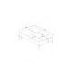 HANAH HOME Sto za dnevnu sobu Esinti Walnut - 173168