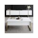 HANAH HOME Sto za dnevnu sobu Luxe White Gold - 173308