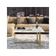 HANAH HOME Klub sto Merideths, mermerna/zlatna - 173371