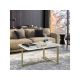 HANAH HOME Klub sto Merideths, mermerna/zlatna - 173371