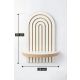 HANAH HOME Zidna polica Artmtkwll1, bela/braon - EP3056589
