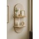 HANAH HOME Zidna polica Artmtkwll2, bela/braon - EP3056598