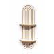 HANAH HOME Zidna polica Artmtkwll2, bela/braon - EP3056598