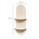 HANAH HOME Zidna polica Artmtkwll2, bela/braon - EP3056598