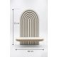 HANAH HOME Zidna polica Artmtkwll1D, bela/braon - EP3056607