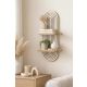 HANAH HOME Zidna polica Artmtkwll2D, bela/braon - EP3056616