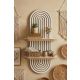 HANAH HOME Zidna polica Artmtkwll2D, bela/braon - EP3056616