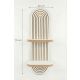 HANAH HOME Zidna polica Artmtkwll2D, bela/braon - EP3056616