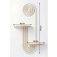 HANAH HOME Zidna polica Artmtkwll3, bela/braon - EP3056625