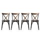 HANAH HOME Set trpezarijskih stolica 4/1 Ahşap Ekol 261 V4, braon - 174052