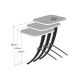 HANAH HOME Set pomoćnih stočića Pion, braon/crna - 174250