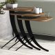 HANAH HOME Set pomoćnih stočića Pion, braon/crna - 174250