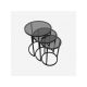 HANAH HOME Set klub stolova Alya, crna - 174255