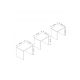 HANAH HOME Set klub stolova 3/1 Alya, bela - 174257