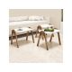 HANAH HOME Set pomoćnih stočića Paris, braon/krem - 174258