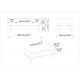 HANAH HOME Sto za dnevnu sobu Mistico Walnut White 2 - 174284