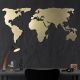 WALLXPERT Zidna dekoracija World map silhouette gold - 174853