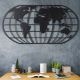 WALLXPERT Zidna dekoracija World Map Globe Led Black - 174982