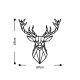 WALLXPERT Zidna dekoracija Deer4 Black - 175138