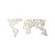 WALLXPERT Zidna dekoracija World Map Gold - 175155