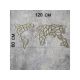 WALLXPERT Zidna dekoracija World Map Gold - 175155