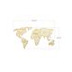 WALLXPERT Zidna dekoracija World Map In The Stripes Gold (120 x 65) - 175206