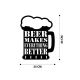 WALLXPERT Zidna dekoracija Beer Metal Decor - 175314