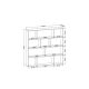 HANAH HOME Polica za knjige Hodbi White Oak - 176712