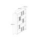 HANAH HOME Polica za knjige Lima Walnut - 176719