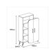 HANAH HOME Polica za knjige Form White - 176722