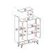 HANAH HOME Polica za knjige Form White - 176722