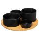 SECRET DE GOURMET Set za predjelo 5/1 keramika/bambus crna - 176917
