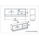 HANAH HOME TV polica Polka White 1 - 177216