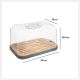 FIVE Kutija za hleb sa poklopcem 29X18X15,9cm polistren/bambus siva - 179681