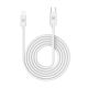 CELLY USB - lightning -TYPE C kabl, bela - USBLIGHTTYPECWH