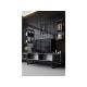 HANAH HOME TV komoda sa policama Black Line, antracit/crna - 181039-1
