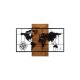 WALLXPERT Zidna dekoracija Mapa Wıth Compass - 181233