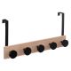 FIVE Čiviluk za vrata 50x11.5x24cm, MDF/crna - 181346-1-1