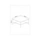 HANAH HOME Sto za dnevnu sobu Black Line Walnut Black 1 - 182035-1